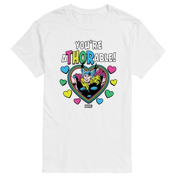 Marvel Thor - Valentine You're Athorable - Men's Short Sleeve Graphic T-Shirt
