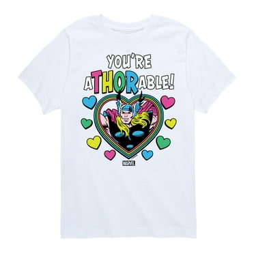 Marvel Thor - Valentine You're Athorable - Toddler and Youth Boys Short Sleeve Graphic T-Shirt
