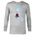 thumbnail image 1 of Marvel Thor Winter Snowflake Holiday Standard - Long Sleeve T-Shirt for Men – Customized-Athletic Heather, 1 of 5
