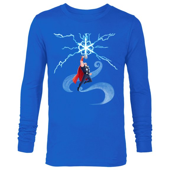 Marvel Thor Winter Snowflake Holiday Standard - Long Sleeve T-Shirt for Men – Customized-Royal