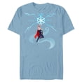 thumbnail image 1 of Marvel Thor Winter Snowflake Holiday Standard - Short Sleeve Blended T-Shirt for Adults – Customized-Ocean Blue, 1 of 5