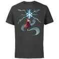 thumbnail image 1 of Marvel Thor Winter Snowflake Holiday Standard - Short Sleeve Cotton T-Shirt for Adults - Customized-Charcoal, 1 of 5
