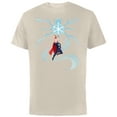 thumbnail image 1 of Marvel Thor Winter Snowflake Holiday Standard - Short Sleeve Cotton T-Shirt for Adults - Customized-Natural, 1 of 5