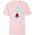 thumbnail image 1 of Marvel Thor Winter Snowflake Holiday Standard - Short Sleeve T-Shirt for Kids – Customized-Soft Pink, 1 of 5