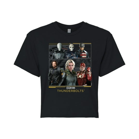 Marvel - Thunderbolts Grid - Juniors Cropped Graphic T-Shirt