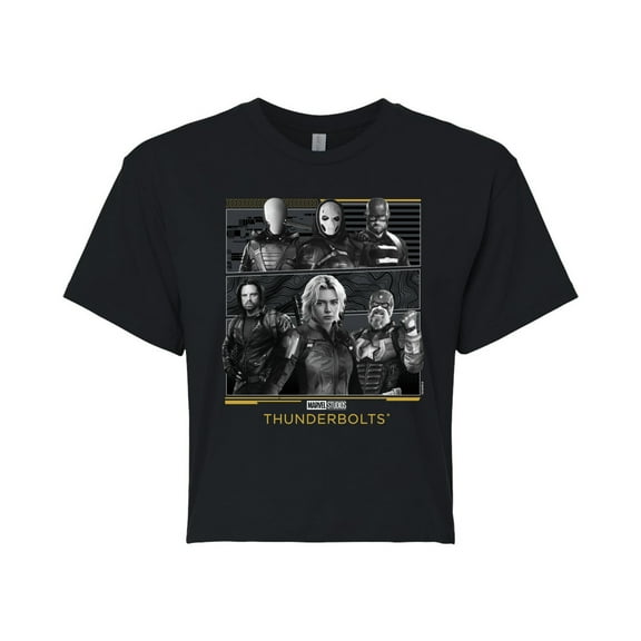Marvel - Thunderbolts Grid - Juniors Cropped Graphic T-Shirt
