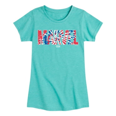 Marvel - Tie Dye - Girls Fitted Short Sleeve Graphic T-Shirt