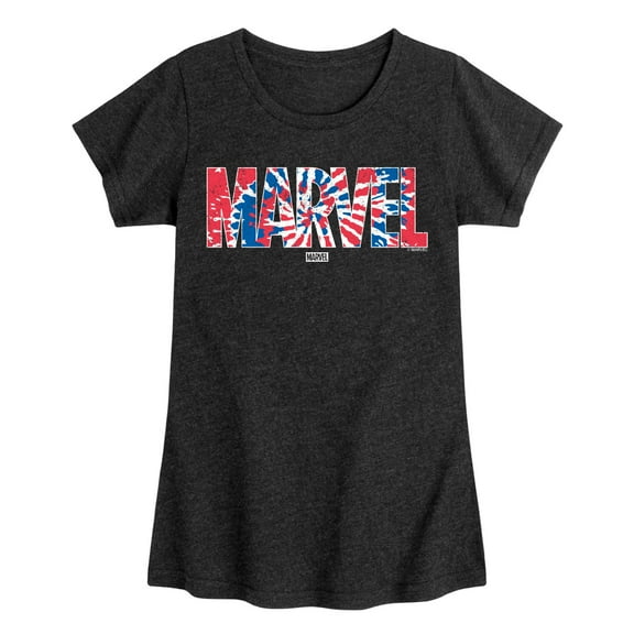 Marvel - Tie Dye - Girls Fitted Short Sleeve Graphic T-Shirt