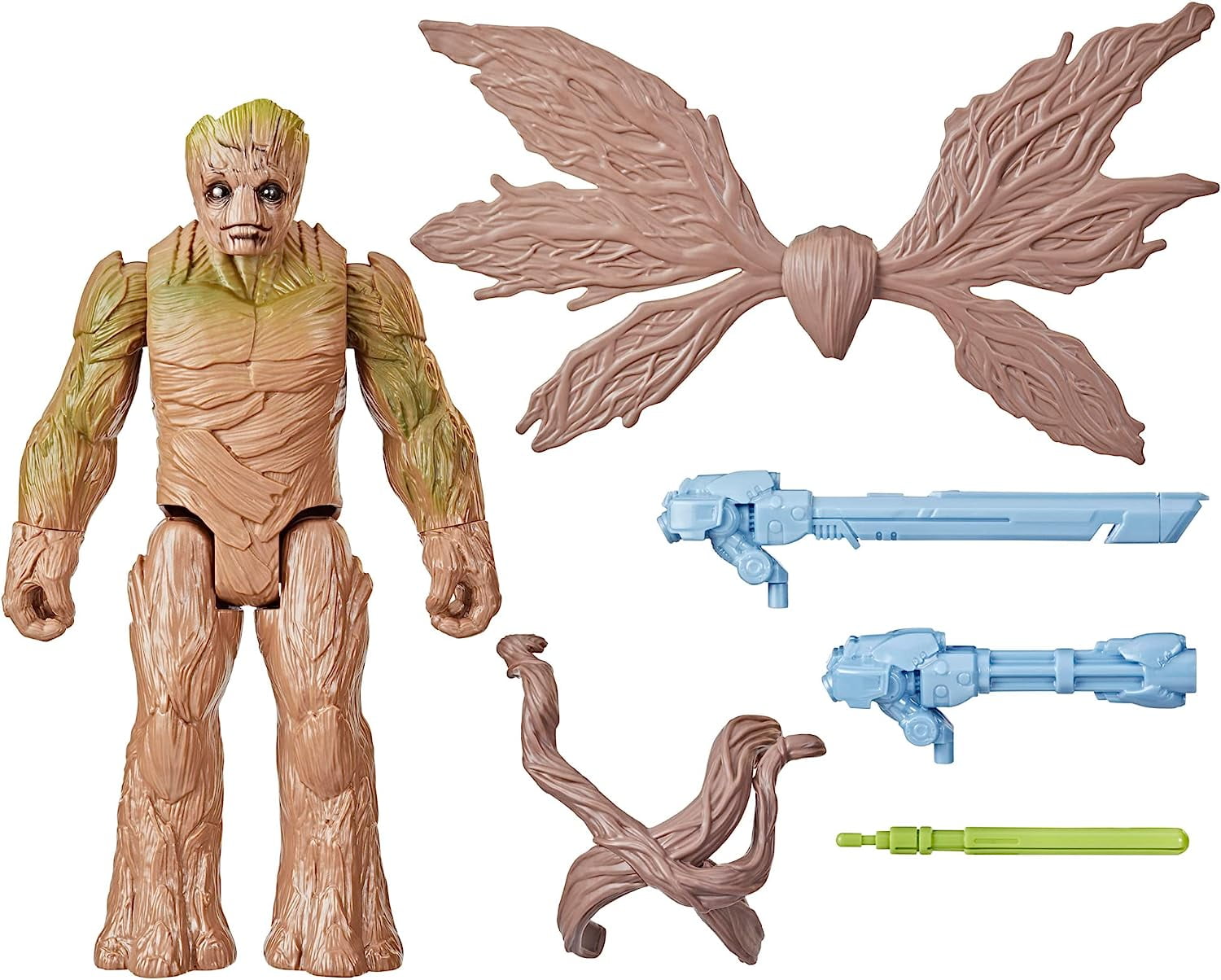 Marvel Titan Hero Series Guardians of The Galaxy Vol. 3 Deluxe Blast 'N Battle Groot Action Figure, 11.5-Inch with Accessories