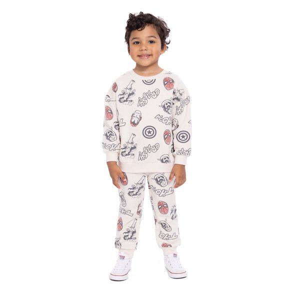 Marvel Toddlers' Print Sweatshirt and Jogger Pants Set, 2-Piece, Sizes 12M-5T