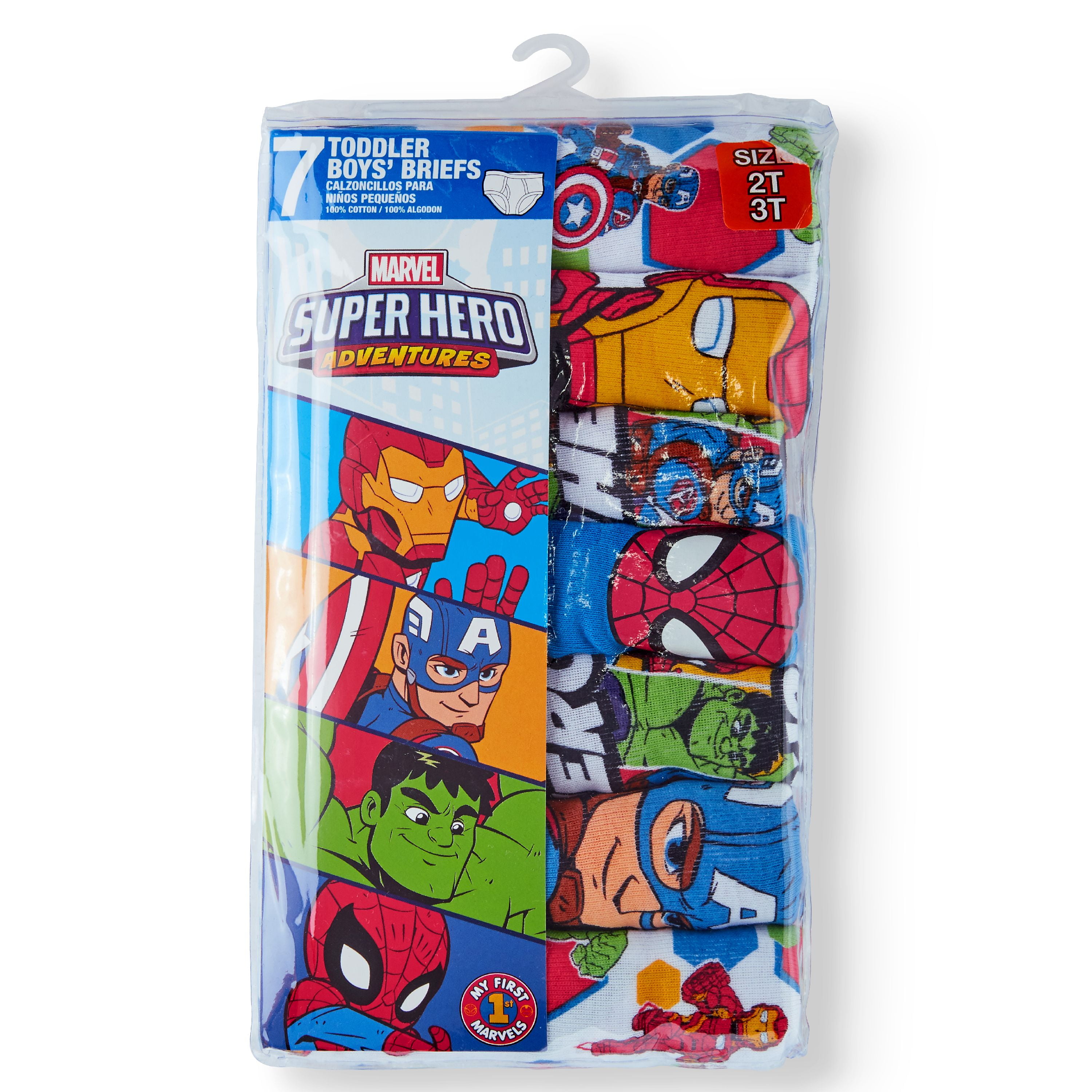 Marvel Toddler Boy Briefs, 7-Pack, Sizes 2T-4T