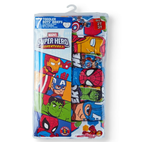 Marvel Toddler Boy Briefs, 7-Pack, Sizes 2T-4T