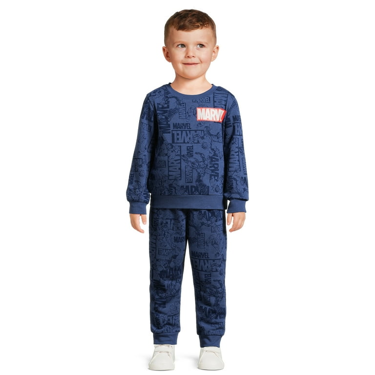 Marvel Toddler Boys' Crewneck Sweatshirt and Joggers Set, 2-Piece Set,  Sizes 2T-4T 