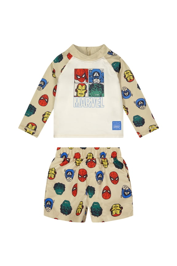 Character Toddler Boy Rash Guard Swim Set, 2- Pieces, Sizes 12M- 5T