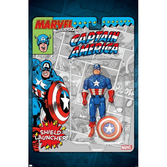 Marvel Toy Vault - Captain America Wall Poster, 14.725" x 22.375"