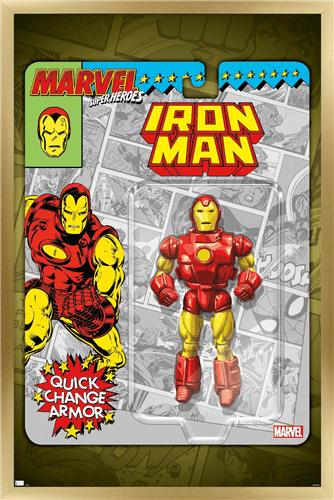 Marvel Toy Vault - Iron Man Wall Poster, 14.725" x 22.375" Framed