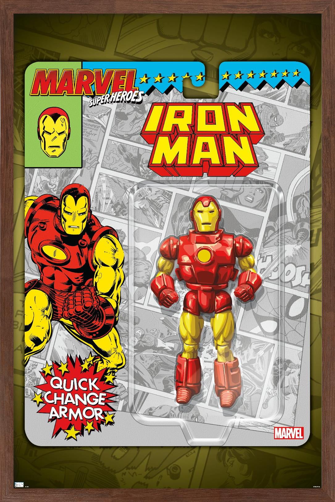 Marvel Toy Vault - Iron Man Wall Poster, 22.375" x 34" Framed