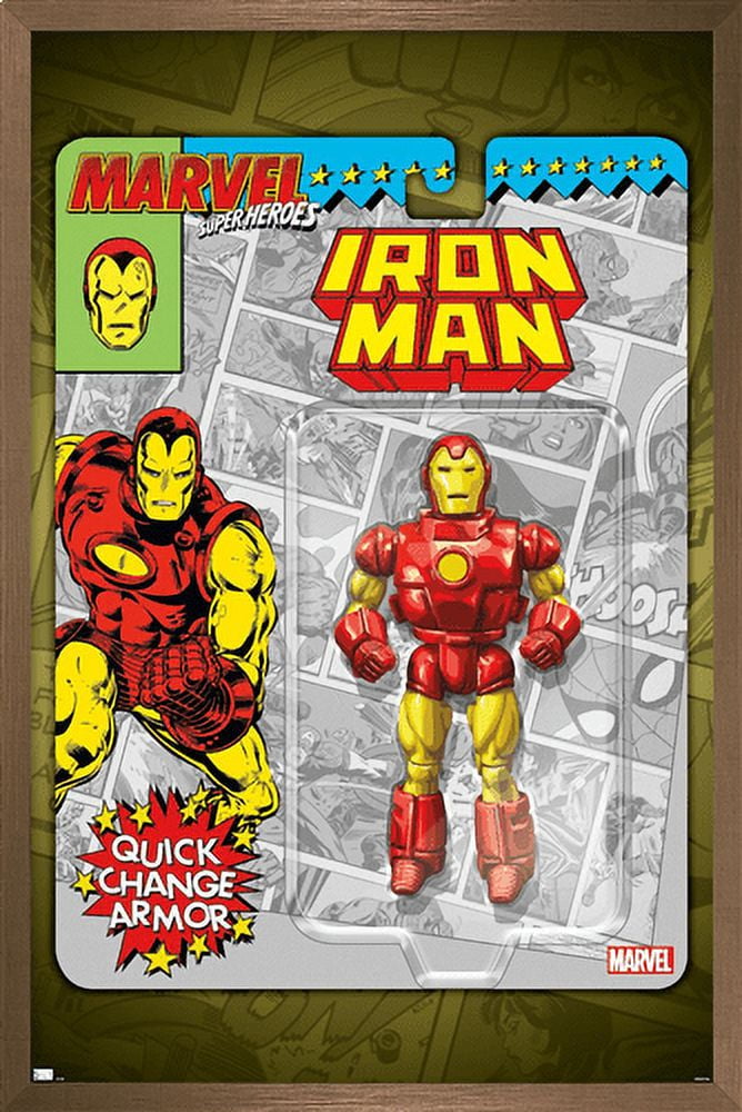Marvel Toy Vault - Iron Man Wall Poster, 22.375" x 34" Framed