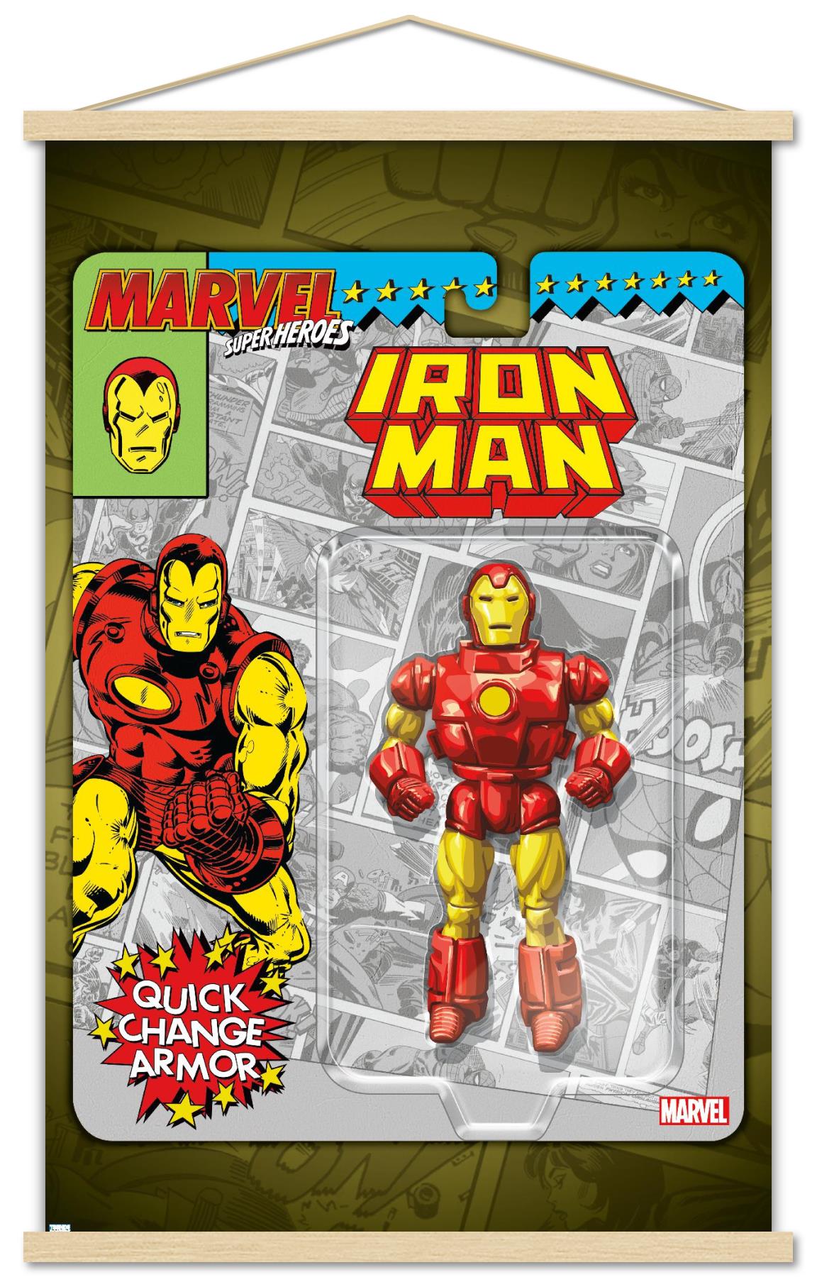 Marvel Toy Vault - Iron Man Wall Poster with Magnetic Frame, 22.375" x 34"