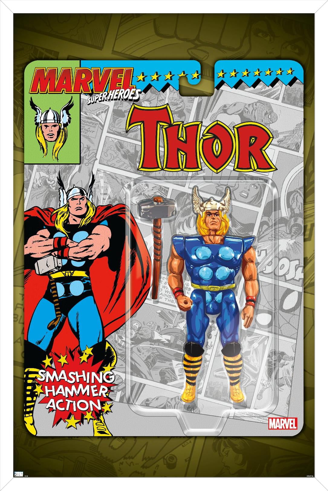 Marvel Toy Vault - Thor Wall Poster, 22.375" x 34" Framed