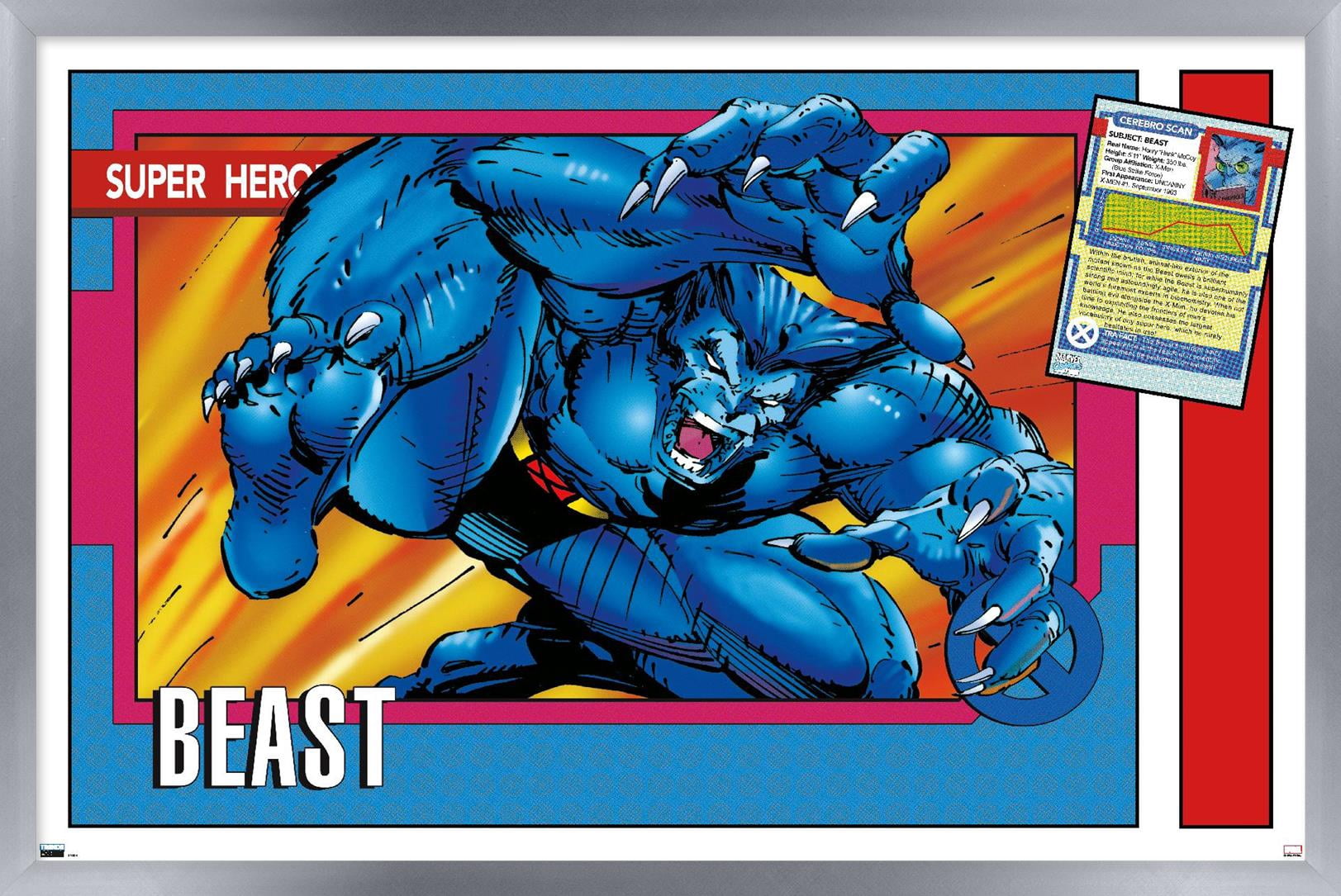 Marvel Trading Cards - Beast Wall Poster, 22.375" x 34" Framed