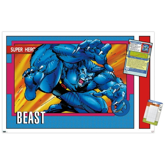Marvel Trading Cards - Beast Wall Poster, 22.375" x 34"