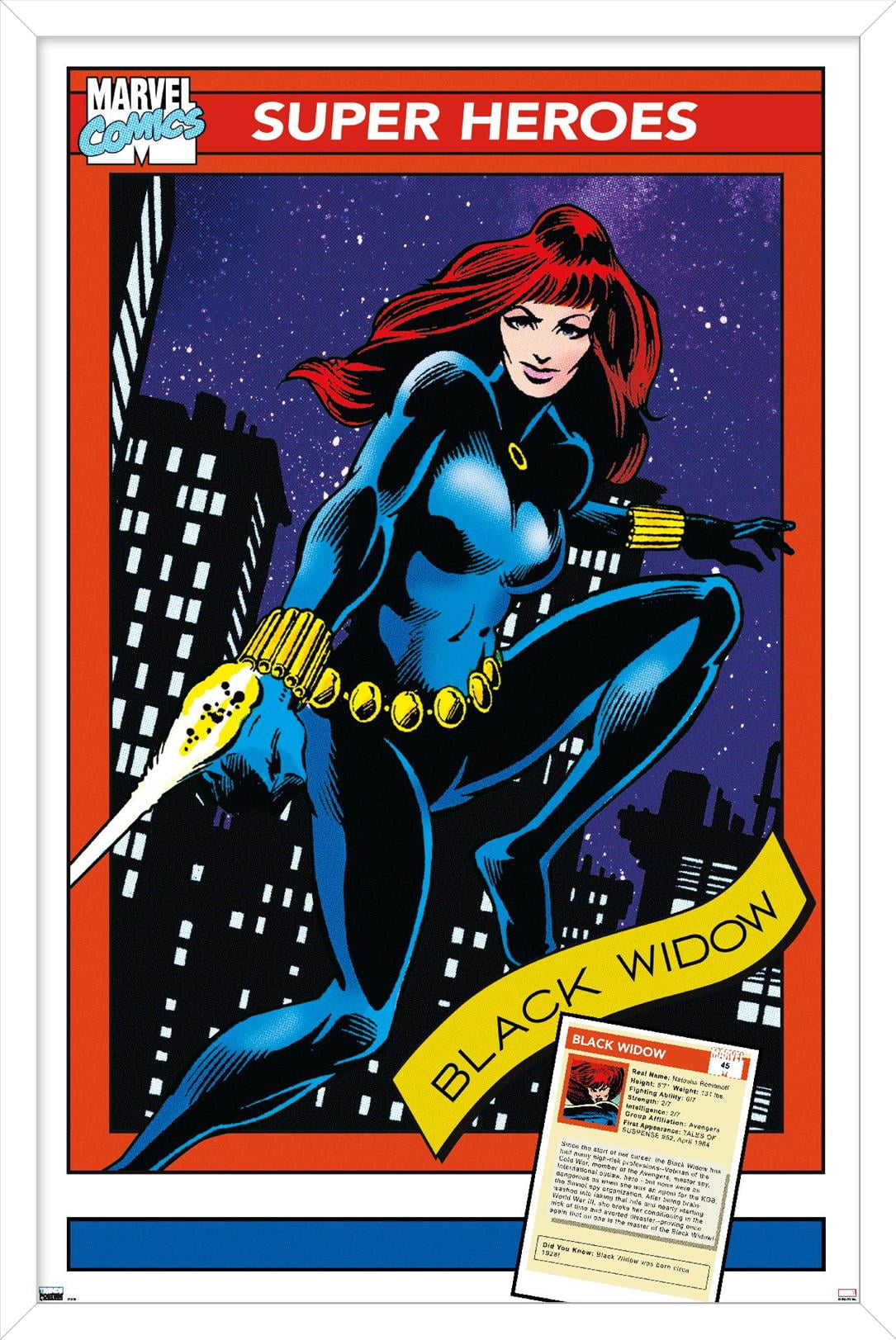 マーベル・コミック ブラック・ウィドウ BLACK WIDOW ポスター Marvel Trading Cards - Black Widow Wall Poster, 22.375