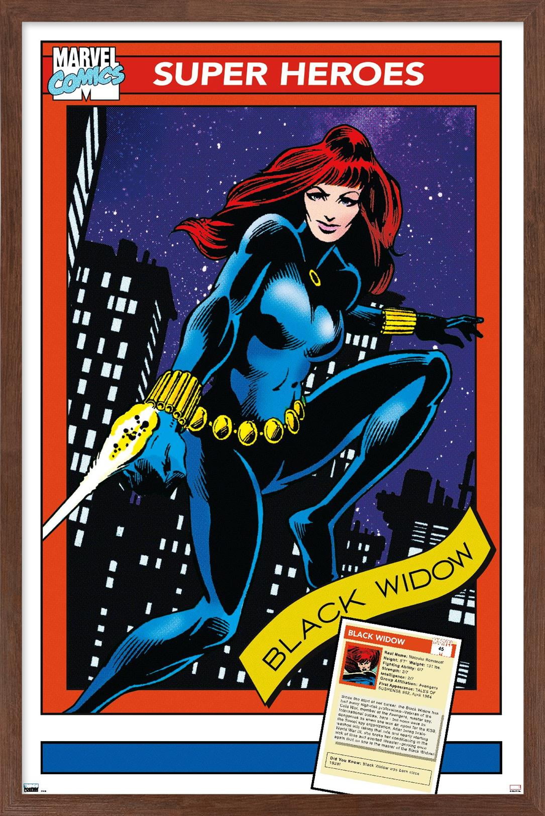 Marvel Trading Cards - Black Widow Wall Poster, 22.375" x 34" Framed
