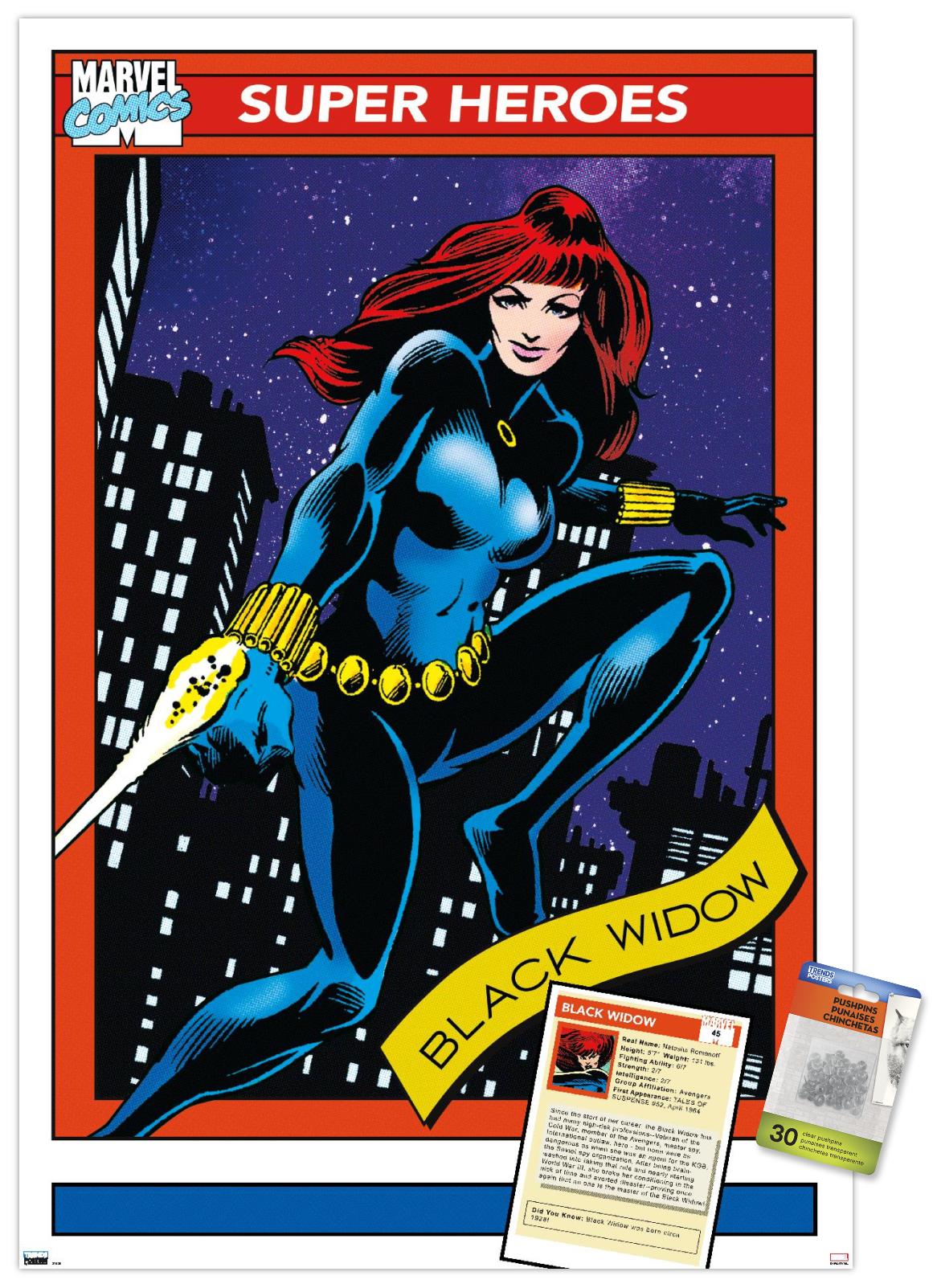 マーベル・コミック ブラック・ウィドウ BLACK WIDOW ポスター Marvel-Trading-Cards-Black-