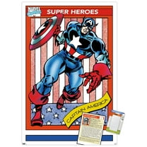 Marvel Trading Cards - Captain America Wall Poster, 22.375" x 34"