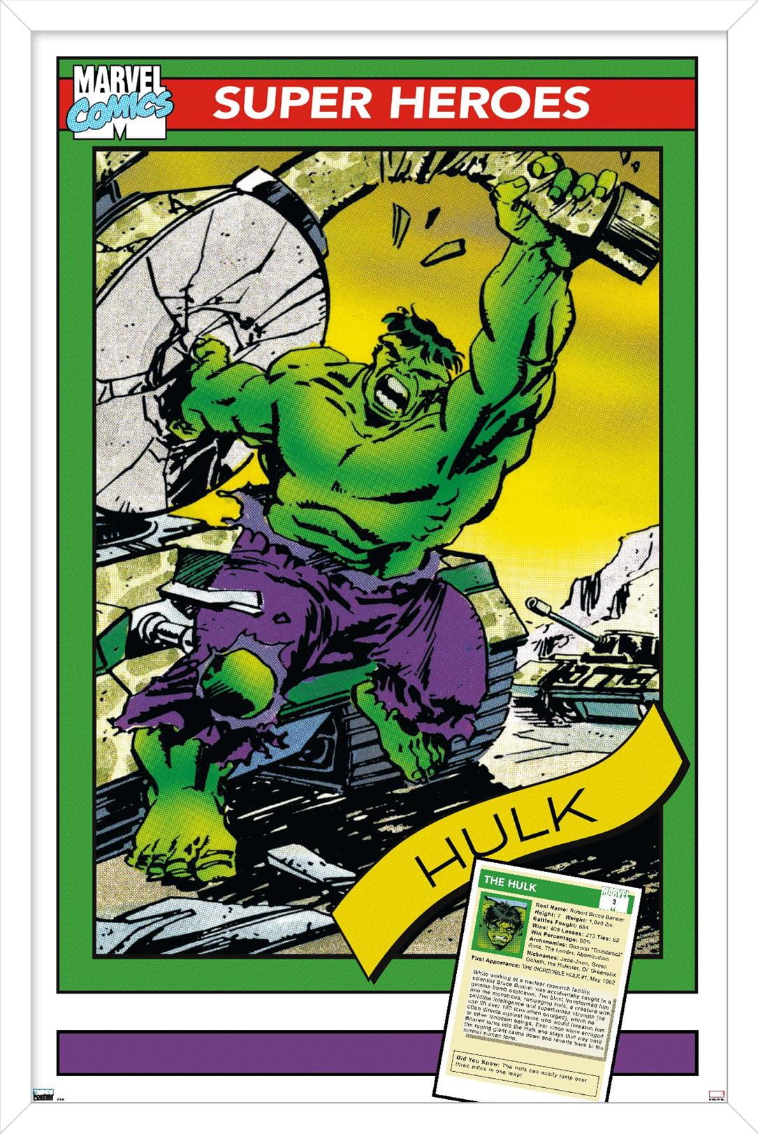 Marvel Trading Cards - Hulk Wall Poster, 14.725" x 22.375" Framed