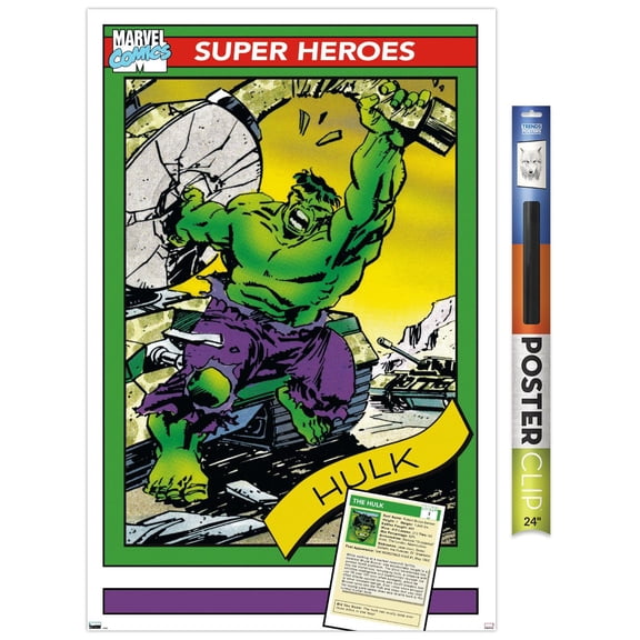 Marvel Trading Cards - Hulk Wall Poster, 22.375" x 34"