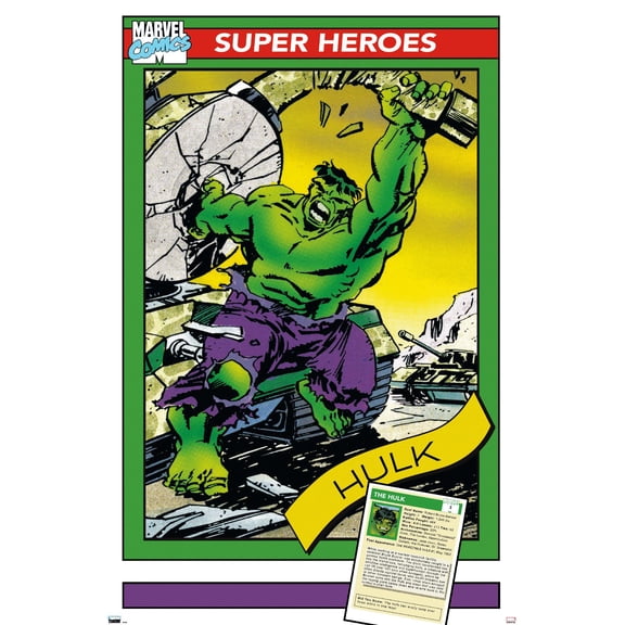 Marvel Trading Cards - Hulk Wall Poster, 22.375" x 34"