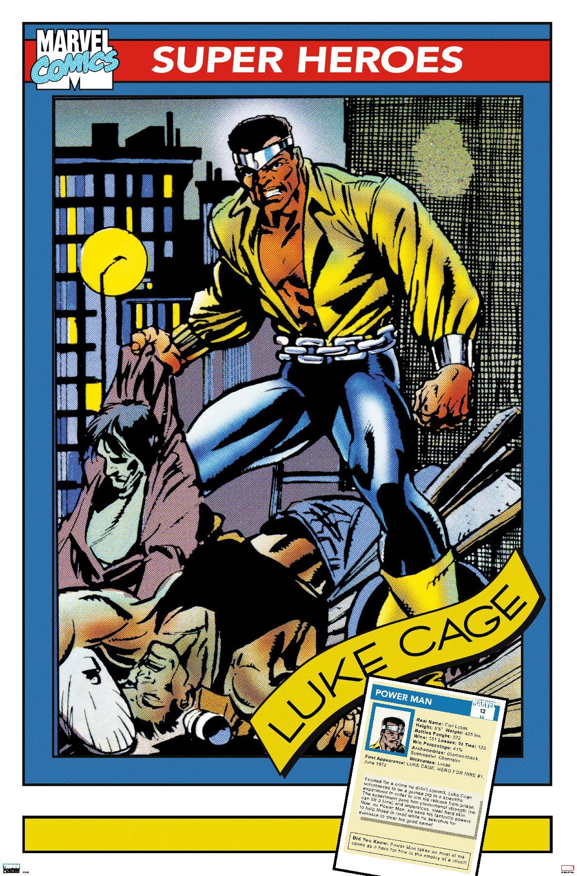Marvel Trading Cards - Luke Cage Wall Poster, 14.725" x 22.375"
