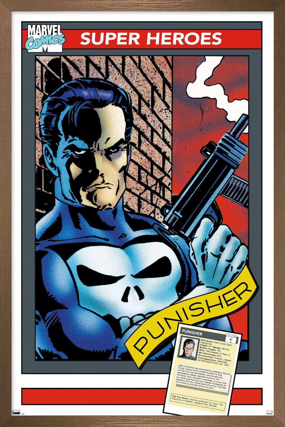 Marvel Trading Cards - Punisher Wall Poster, 22.375" x 34" Framed