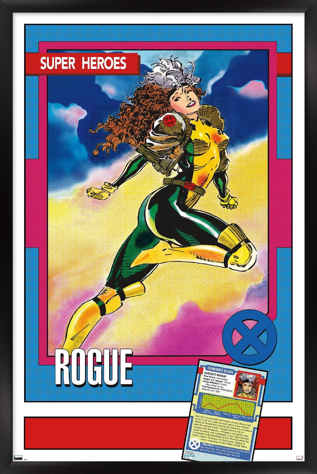 Marvel Trading Cards - Rogue Wall Poster, 14.725" x 22.375" Framed