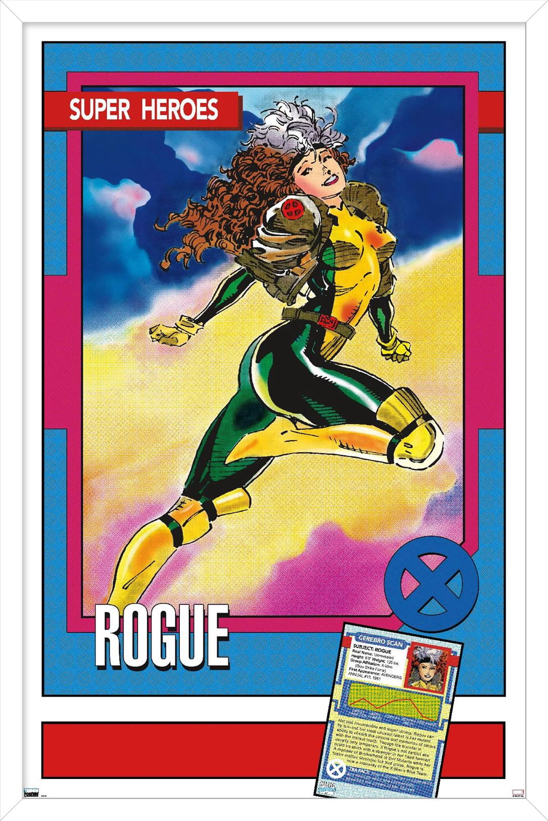 Marvel Trading Cards - Rogue Wall Poster, 14.725" x 22.375" Framed