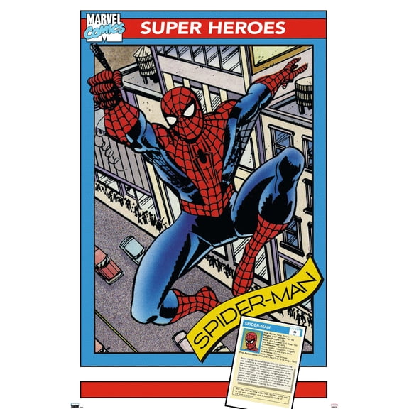 Marvel Trading Cards - Spider-Man Wall Poster, 14.725" x 22.375"