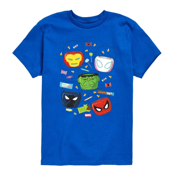 Marvel - Trick Or Treat Buckets Boys' Short Sleeve Graphic T-Shirt