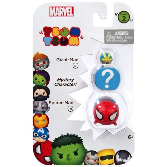 Marvel Tsum Tsum Series 2 Giant-Man & Spider-Man Mini Figures, 3 Pack
