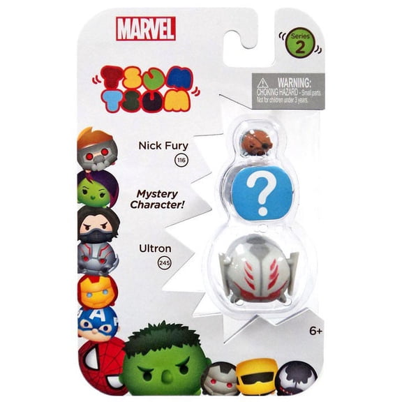 Marvel Tsum Tsum Series 2 Nick Fury & Ultron Mini Figures, 3 Pack