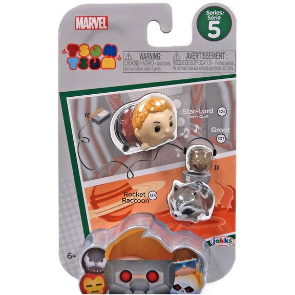 Marvel Tsum Tsum Series 5 Star-Lord, Groot & Rocket Raccoon Minifigure 3-Pack