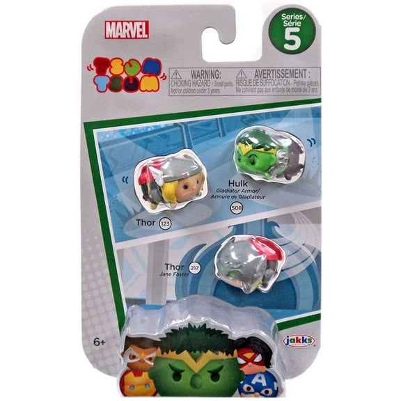 Marvel Tsum Tsum Series 5 Thor, Gladiator Hulk & Thor (Jane Foster) Minifigure 3-Pack