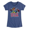 thumbnail image 1 of Marvel - USA - Girls Fitted Short Sleeve Graphic T-Shirt, 1 of 5
