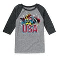 thumbnail image 1 of Marvel - USA - Kids Raglan, 1 of 5