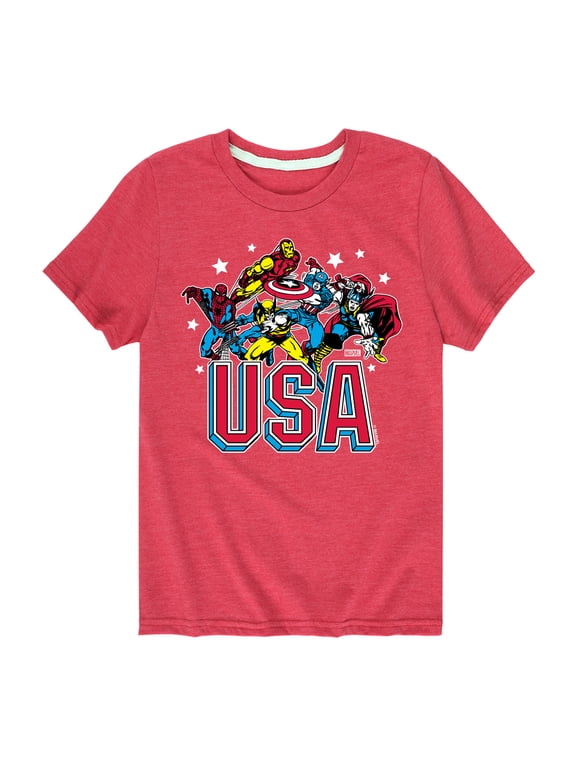 - USA Boys' Short Sleeve Graphic T-Shirt