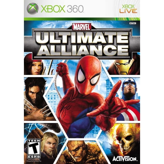 Pre-Owned Marvel Ultimate Alliance, by Activision, Xbox 360, Action Role-Playing Game, 4 Offline Players, Parental Controls