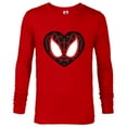thumbnail image 1 of Marvel Ultimate Spider-Man Miles Morales Heart Mask Logo - Long Sleeve T-Shirt for Men - Customized-New Red, 1 of 5