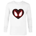 thumbnail image 1 of Marvel Ultimate Spider-Man Miles Morales Heart Mask Logo - Long Sleeve T-Shirt for Men - Customized-White, 1 of 5