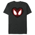 thumbnail image 1 of Marvel Ultimate Spider-Man Miles Morales Heart Mask Logo - Short Sleeve Blended T-Shirt for Adults - Customized-Dark Heather, 1 of 5